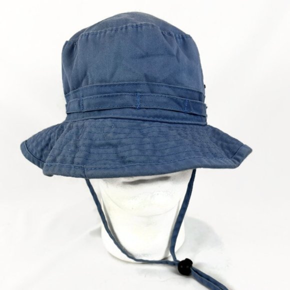 Ethos Blue Bucket Hat with Drawstring Hat Sun Hiking Camping Outdoor - Picture 1 of 5